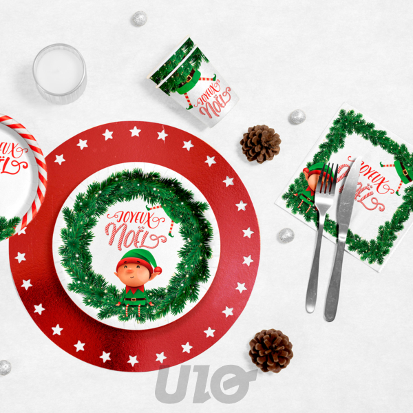 SET DE 20 SERVIETTES EN PAPIER 3 PLIS 33*33CM LUTIN FARCEUR - VENDU EN DISPLAY