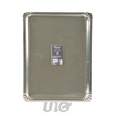 SET DE 3 PLATEAUX RECTANGLES 34*45CM ARGENT