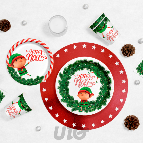 SET DE 6 ASSIETTES EN CARTON D18.5CM LUTIN FARCEUR - VENDU EN DISPLAY