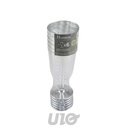 SET DE 6 VERRES À VIN EN PLASTIQUE RÉUTILISABLES - 18CL - LISERE ARGENT