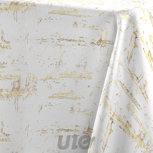 NAPPE RECTANGLE EN POLYESTER - 145x240CM - IMPRIMÉE MÉTALLISÉ GRANITOR