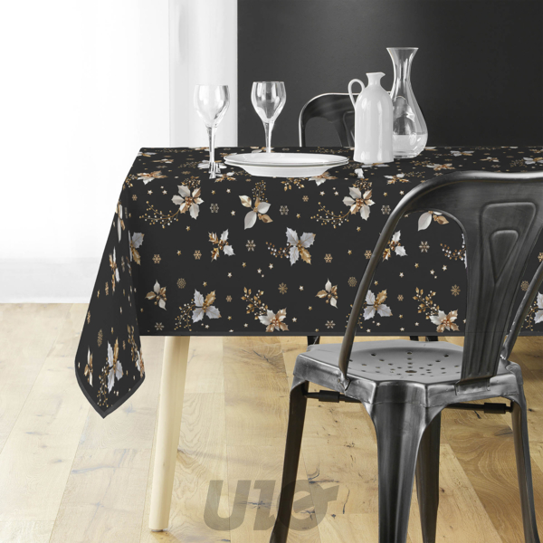 NAPPE RECTANGLE EN POLYESTER - 150x240CM - IMPRIMÉE GUIDO ANTHRACITE