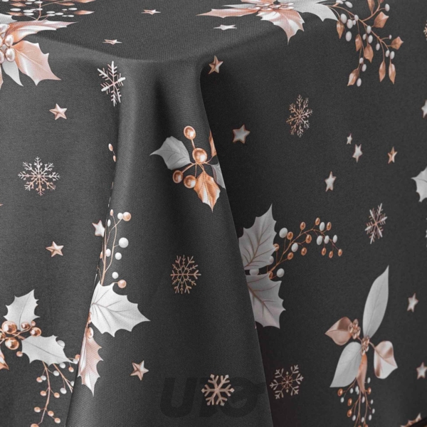 NAPPE RECTANGLE EN POLYESTER - 150x240CM - IMPRIMÉE GUIDO ANTHRACITE