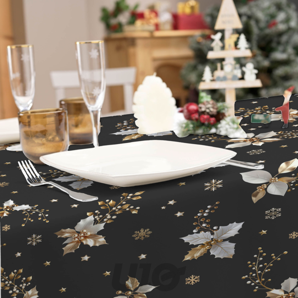 NAPPE RECTANGLE EN POLYESTER - 150x240CM - IMPRIMÉE GUIDO ANTHRACITE