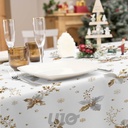 NAPPE RECTANGLE EN POLYESTER - 150x240CM -  IMPRIMÉE GUIDO BLANC