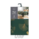 NAPPE RECTANGLE EN POLYESTER - 150x240CM - IMPRIMÉE MÉTALLISÉE BLOOMY VERT-OR