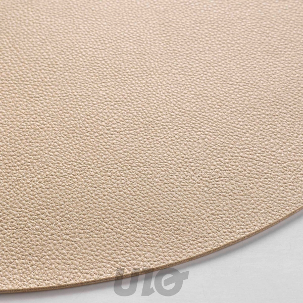 SET DE TABLE - D38CM - IMITATION CUIR GRANIS OR