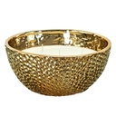 BOUGIE PARFUMÉE MARTELÉE DORÉE 5 MÈCHES D21CM