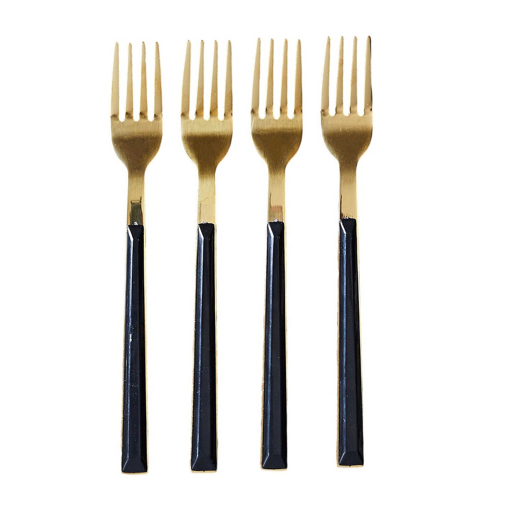 FOURCHETTE A DESSERT NOIR X4 CHARLOTTE