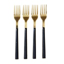 FOURCHETTE A DESSERT NOIR X4 CHARLOTTE