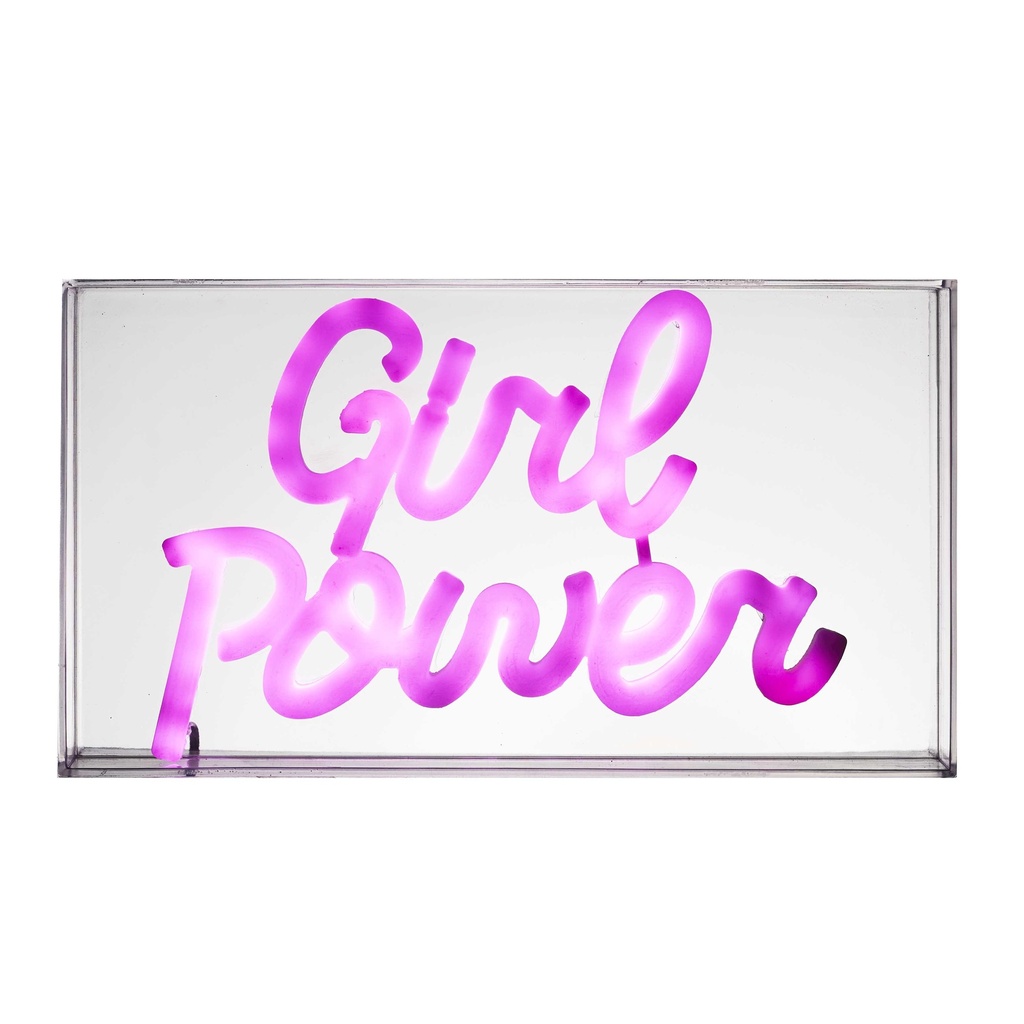 LAMPE ACRYLIQUE LED EFFET NEON CO GRL PWR