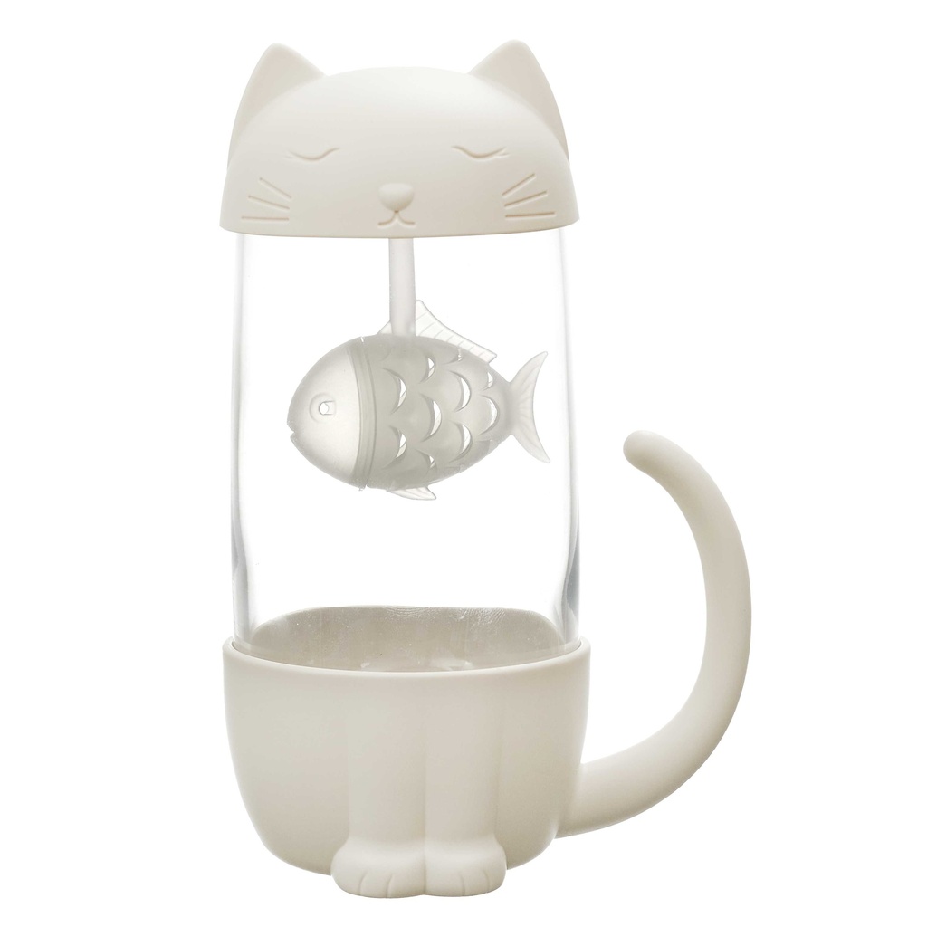 MUG INFUSEUR POISSON CHAT 30CL KAWAII