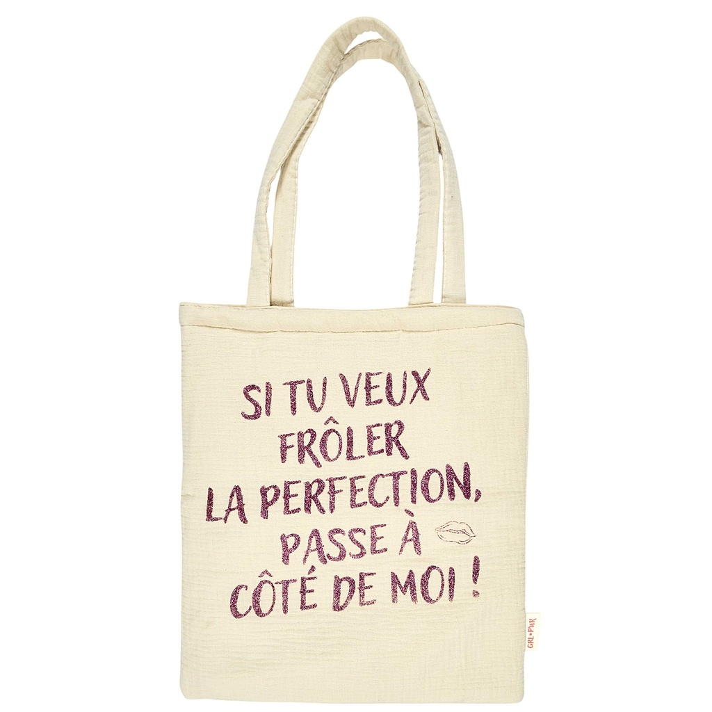 TOTE BAG GAZE DE COTON CO GRL PWR 36.5X42CM