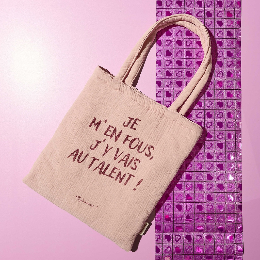 TOTE BAG GAZE DE COTON CO GRL PWR 36.5X42CM