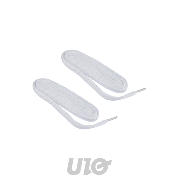 1 PAIRE DE LACETS PLATS 90CM BLANC