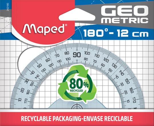 RAPPORTEUR 180° 12CM MAPED