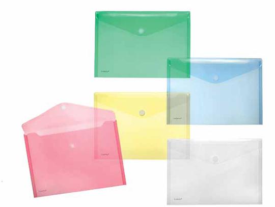 FOLDERSYS ENVELOPPE VELCRO A4 BLEU