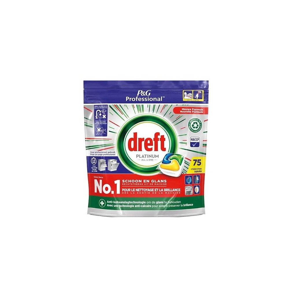 Dreft Tabs 75Pcs Platinum Citron Nl.Fr.