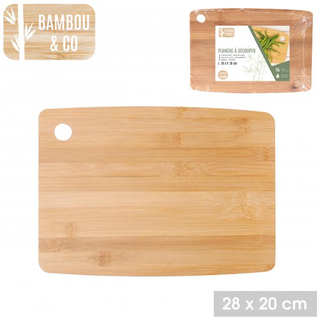 BAMBOU & CO - PLANCHE À DÉCOUPER EN BAMBOU - 28X20CM