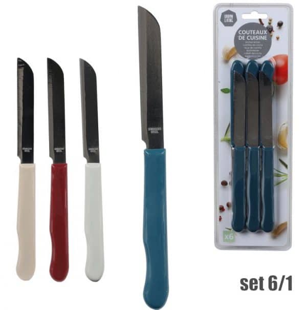 "SONOMA" COUTEAUX DE CUISINE X6PCS