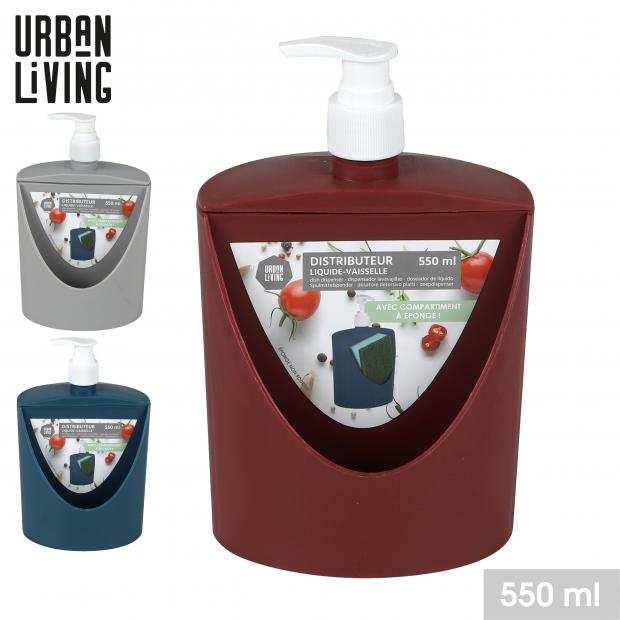 SONOMA - DISTRIBUTEUR DE SAVON AVEC PORTE ÉPONGE