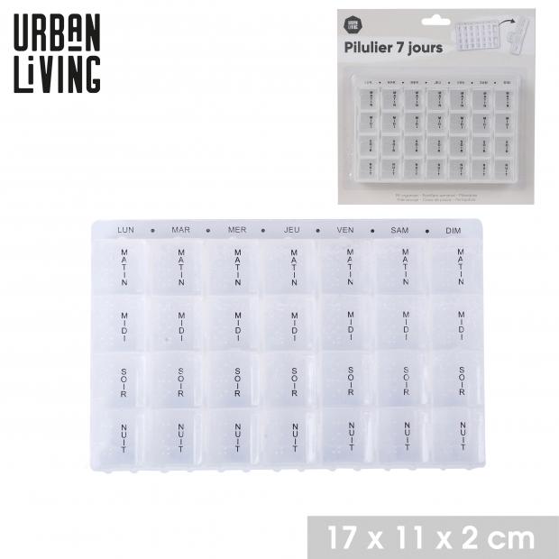PILULIER SEMAINIER 11X17XH2CM