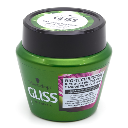 Gliss masque nourrissant cheveux 300ml Bio-Tech Restauration