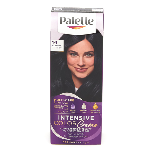 Palette Intensive Color Cream couleur de cheveux 1-1 bleu noir 