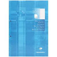 BLOC DE COURS A4 - QUADRILLÉ 5MM - 90GR - AVEC MARGE - 100 FEUILLES - CLAIRFONTAINE