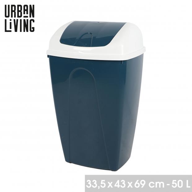 PASHA POUBELLE FLIP 50 LITRES BICOLORE