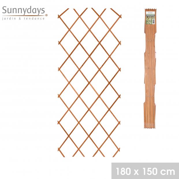 "MON JARDIN" TREILLIS EN BOIS EXTENSIBLE 180X150X0,5CM