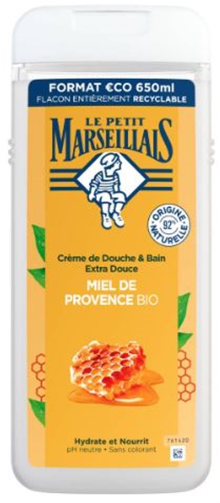 Le Petit Marseillais Gel Douche & Bain Miel Doré de Provence 650ml