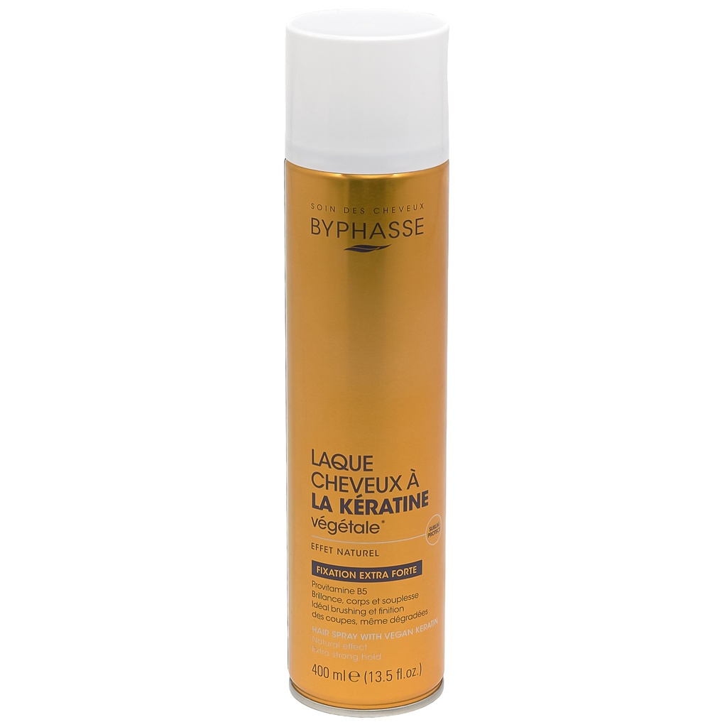 Byphasse hair spray 400ml natural effect extra strong hold