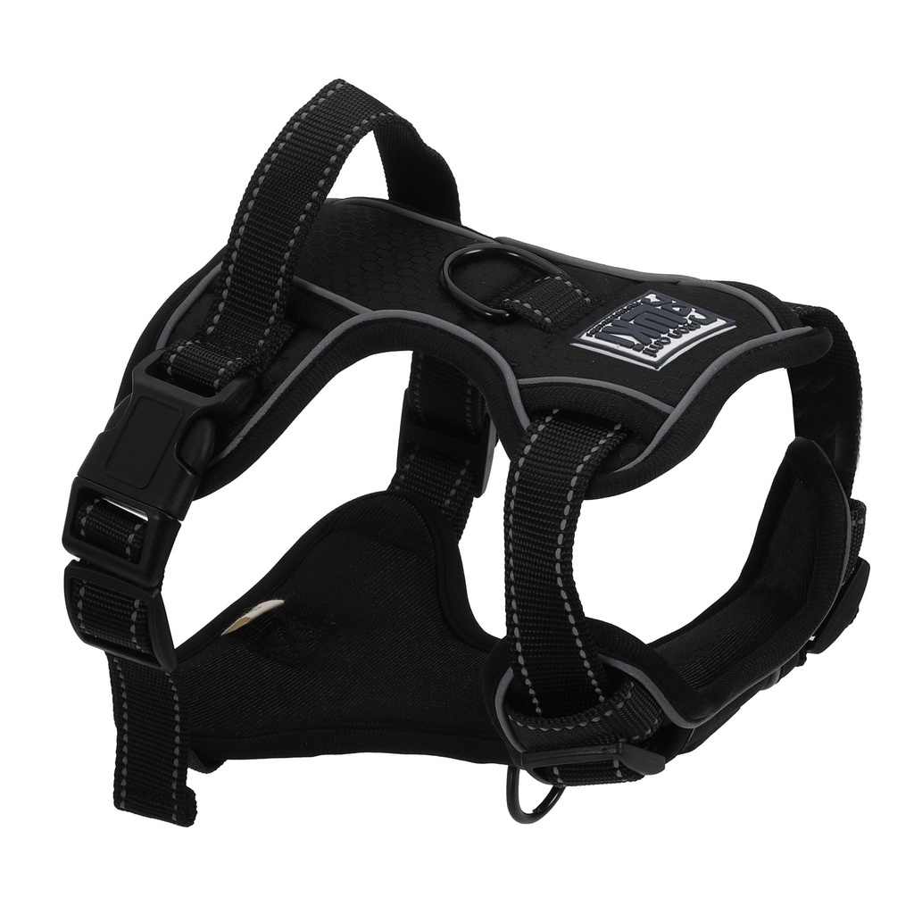 HARNAIS REFLECHISSANT NOIR  CHIEN TAILLE S