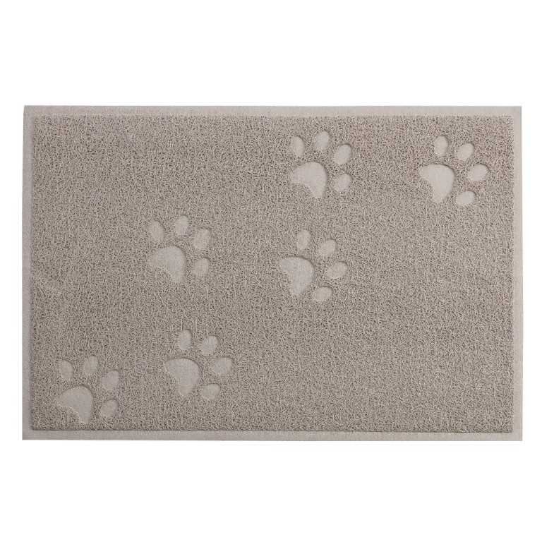 TAPIS GAMELLE ET LITIERE 40X60CM TAUPE