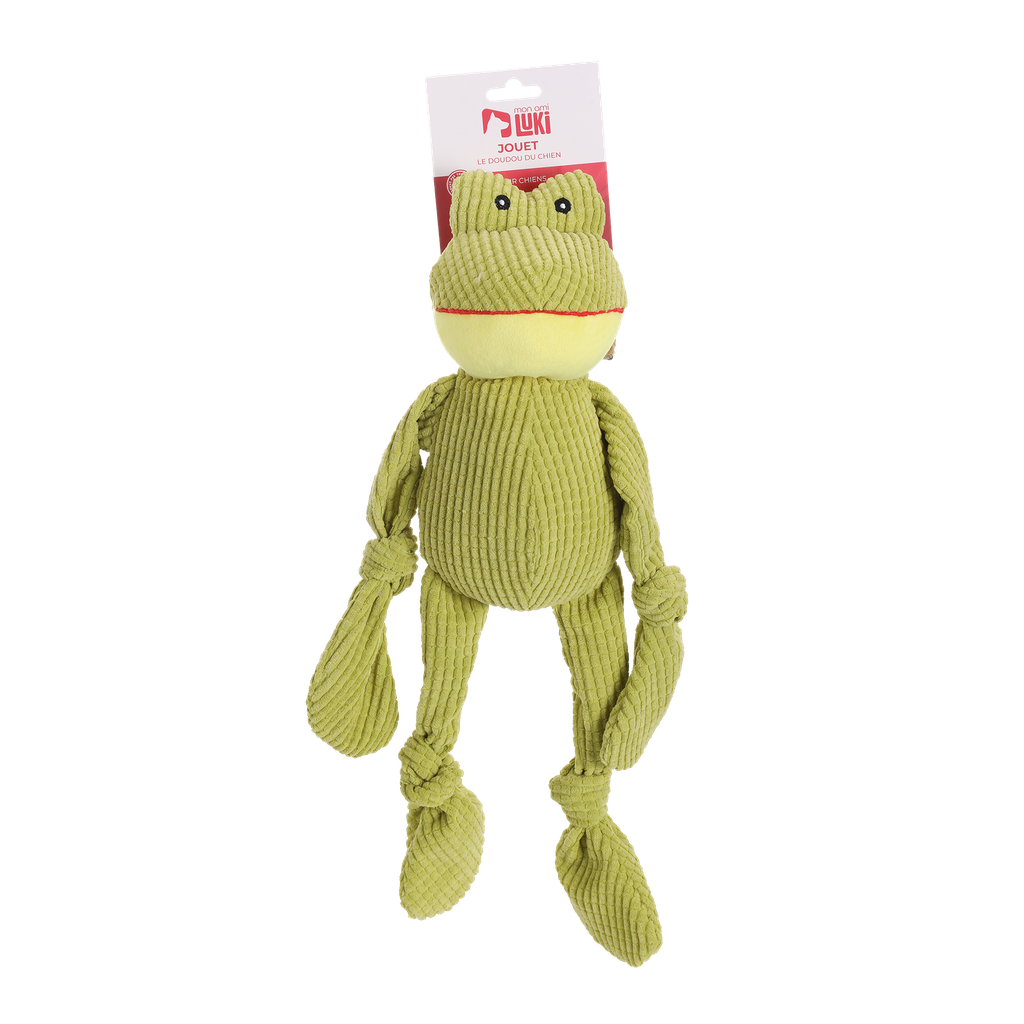 JOUET PELUCHE ET VELOURS GRENOUILLE VERTE - 36CM