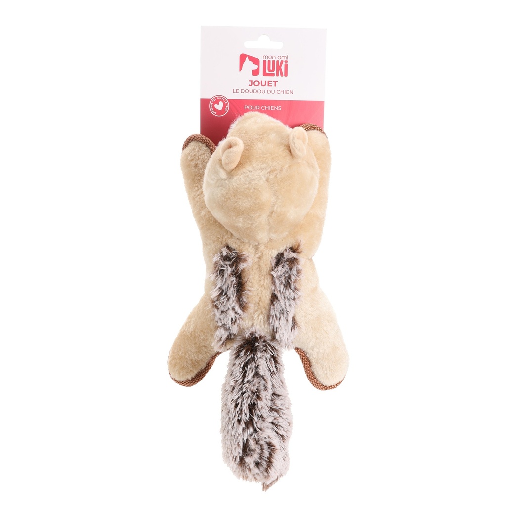 JOUET PELUCHE  FORME RENARD ECUREUIL  RATON LAVEUR 26CM