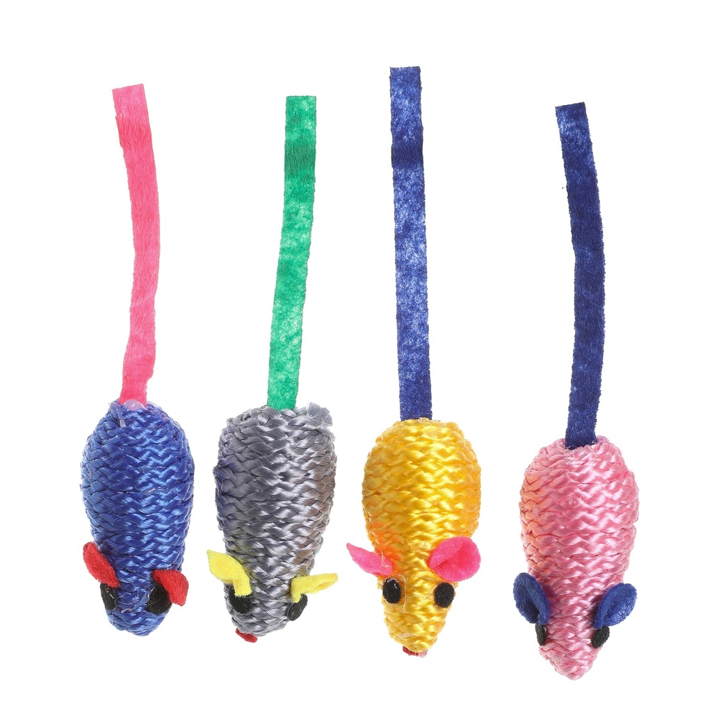 JOUET 4 SOURIS MULTICOLORES