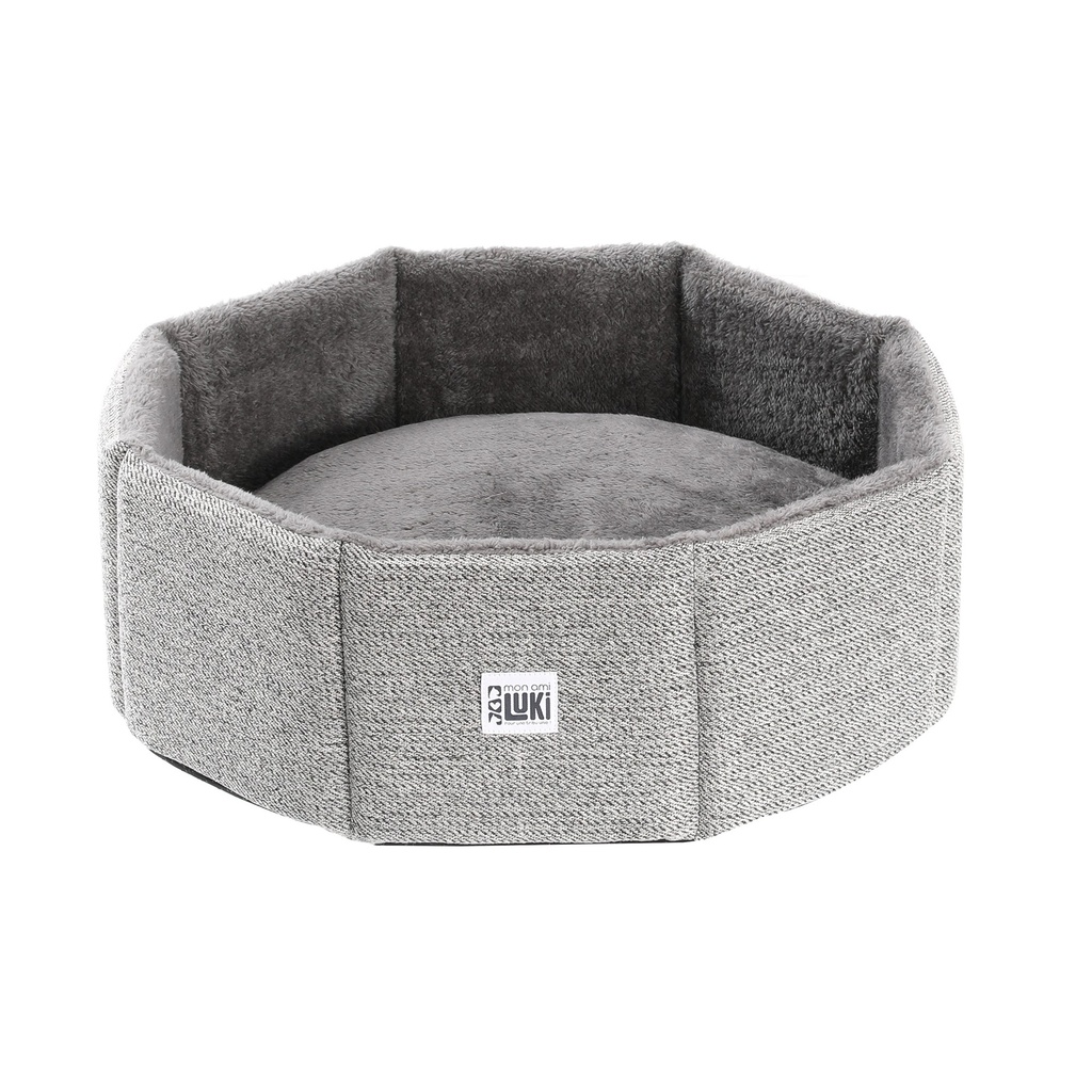 PANIER ROND EN MOUSSE - GRIS - ANTIDÉRAPANT  48X16CM