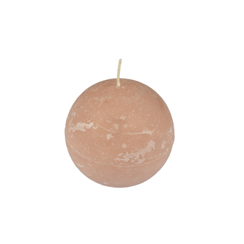 BOUGIE BOULE D7,5*H7CM RUSTIQUE COLORIS TAUPE