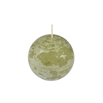 BOUGIE BOULE D7,5*H7CM RUSTIQUE COLORIS TILLEUL