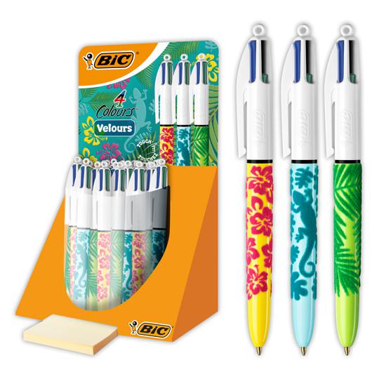 BIC 4 COULEURS - DESIGN VELOURS
