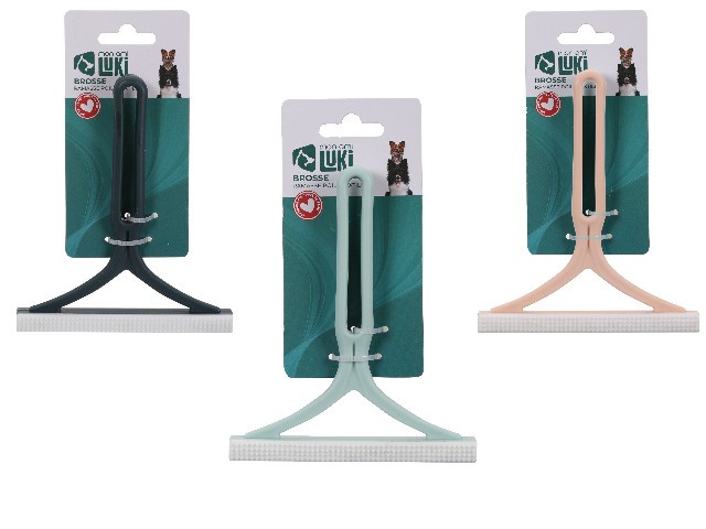 BROSSE RAMASSE POILS COULEUR ASSORTIE 15X13CM