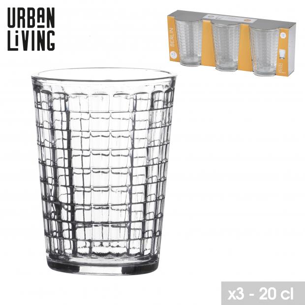 URBAN LIVING BERLIN GOBELET X3 20CL