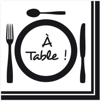 SET OF 20 PAPER NAPKINS A TABLE 3 PLIES 33*33CM