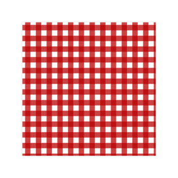SET 20 PAPER COCKTAILS NAPKINS RED GINGHAM 3 PLIES 25*25CM