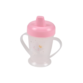 PINK DRIPLESS CUP WITH HANDLE 225ML