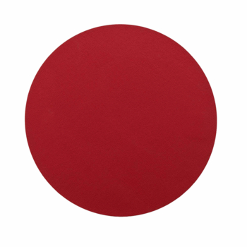SET DE TABLE - D38CM - IMITATION CUIR GRANIT ROUGE