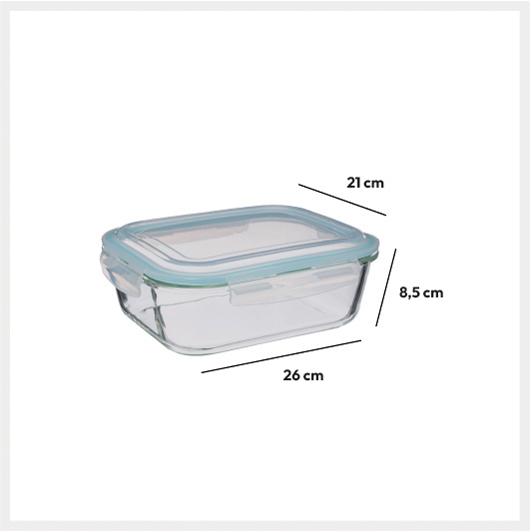 BOITE RECTANGULAIRE EN VERRE DE 2,26L - CLIPEAT  