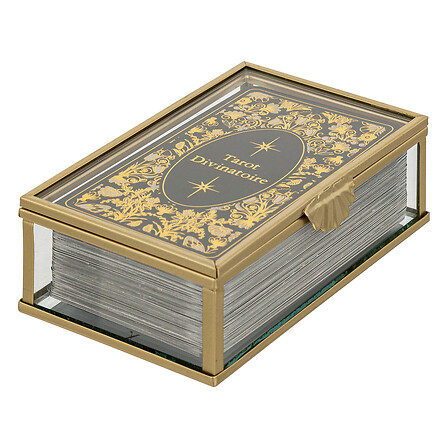 Atmosphera Coffret Jeu Tarot Divinatoire Little Cottage Verre Doré